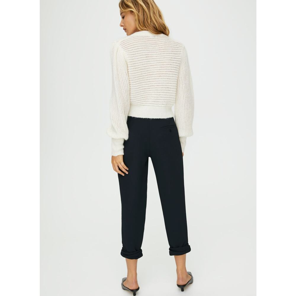Aritzia Wilfred Allant Cropped Tie Waist Pant Charcoal Size 6 - Picture 10 of 11